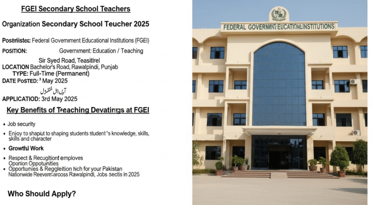 FGEI Secondary School Teaching Jobs