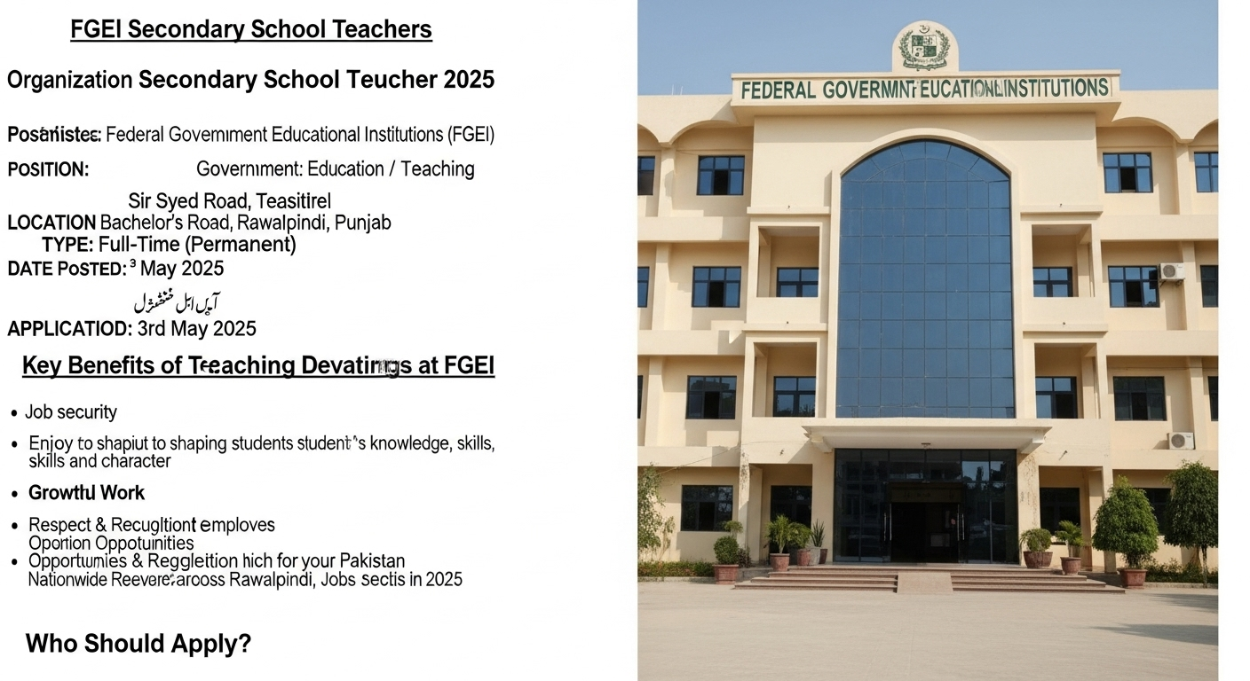 FGEI Secondary School Teaching Jobs
